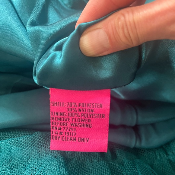 Betsey Johnson Teal Cupcake Strapless Dress - Picture 8 of 11